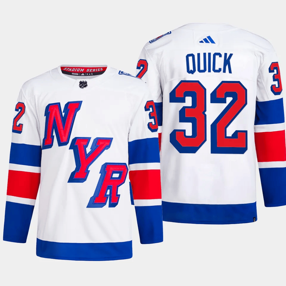 Jonathan Quick 32 New York Rangers 2024 Stadium Series Primegreen White NHL Jersey Men's