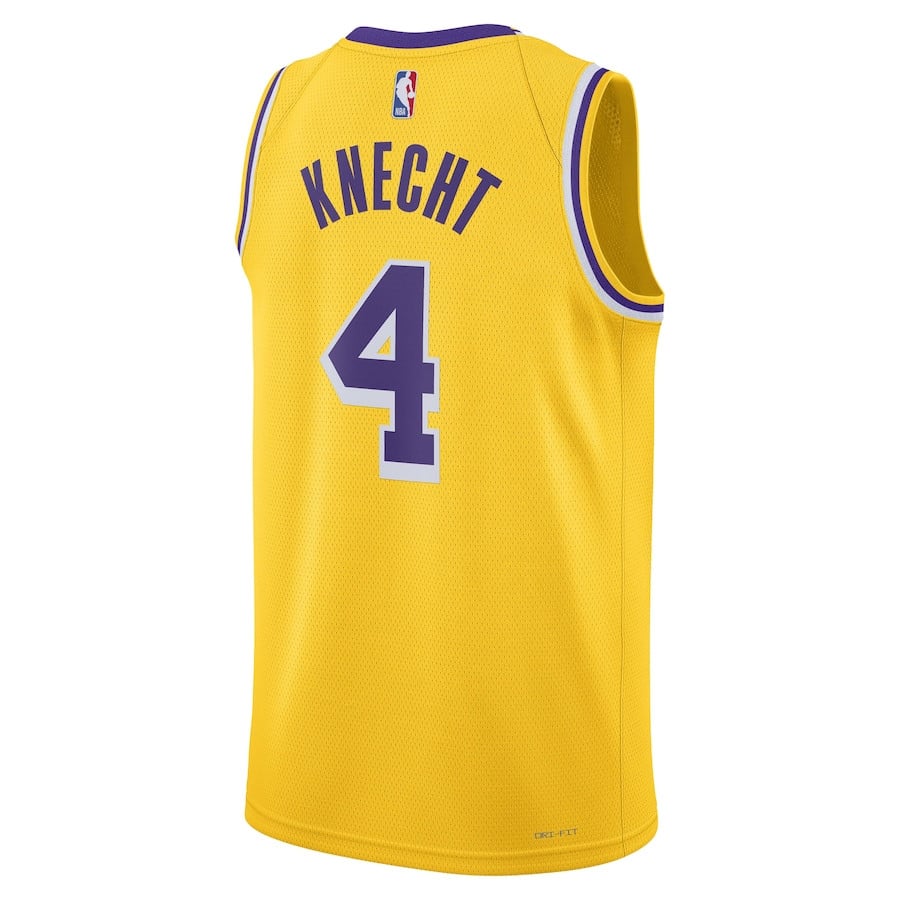 Dalton Knecht 4 Los Angeles Lakers Unisex Swingman Gold NBA Jersey Unisex