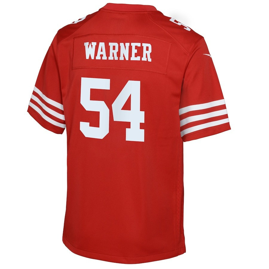 Fred Warner 54 San Francisco 49ers All-Pro Fred Game Scarlet NFL Jersey Youth