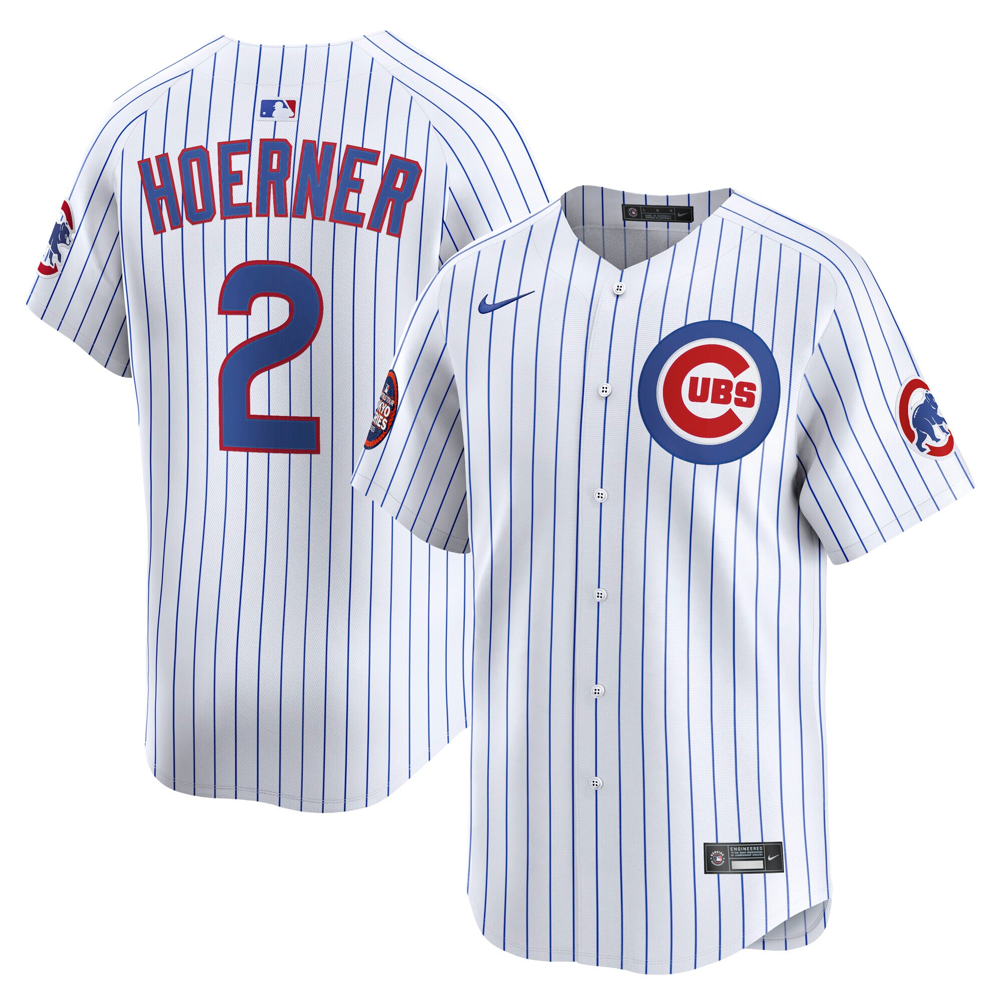 Chicago Cubs Nico Hoerner White 2025 World Tour: Tokyo Series Home Limited Player MLB Jersey Men's
