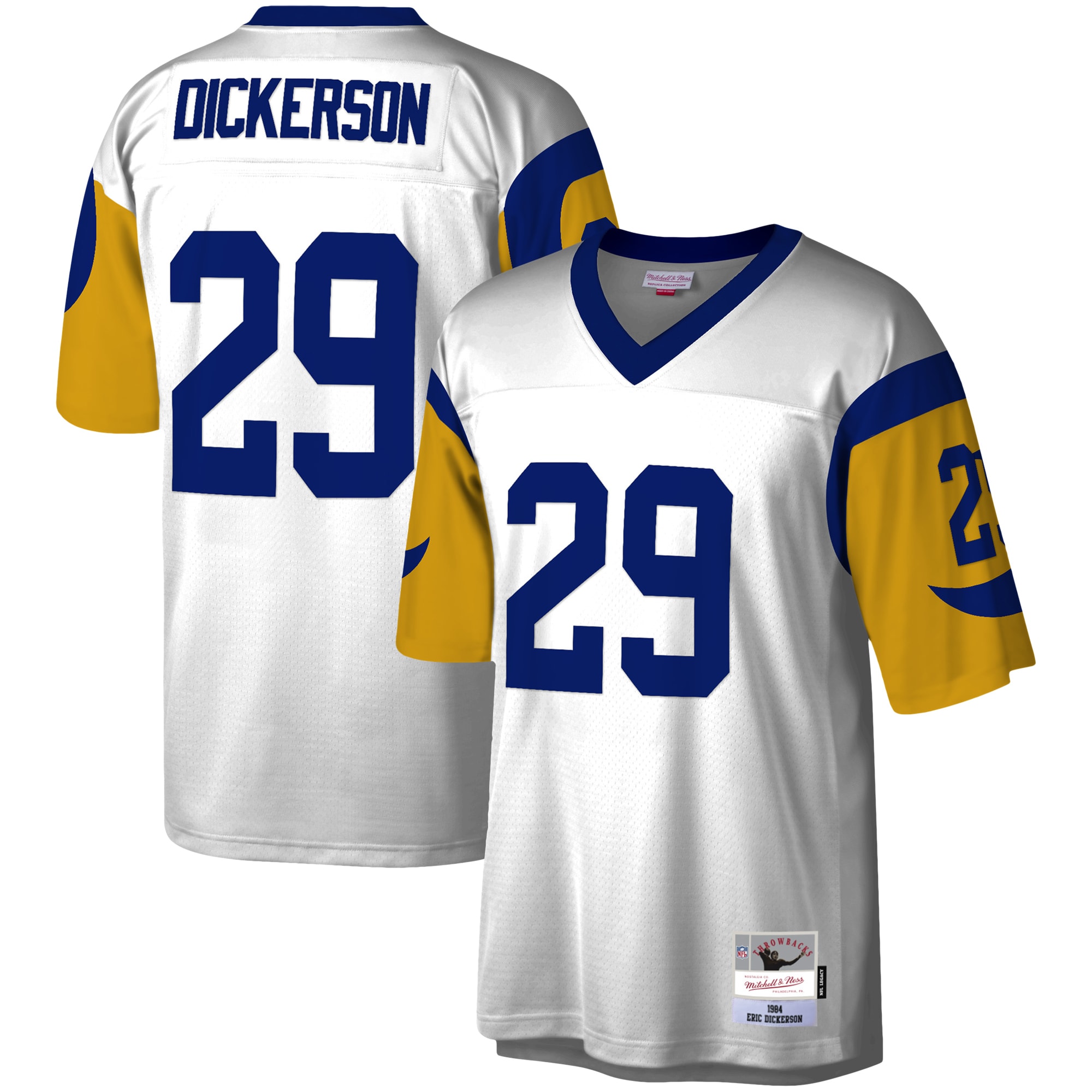 Los Angeles Rams Eric Dickerson Mitchell Ness White Legacy NFL Jersey Men's