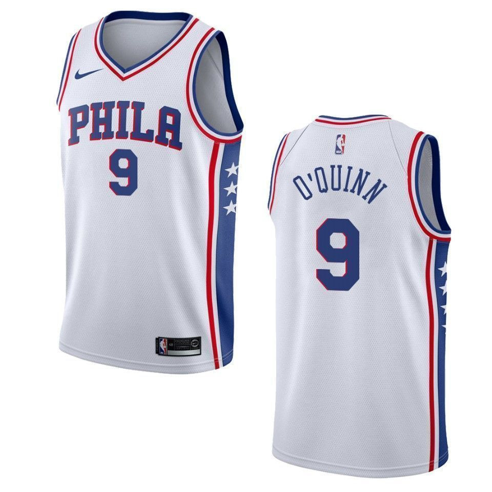 Philadelphia 76ers 9 Kyle O'quinn Association Swingman White NBA Jersey Men's