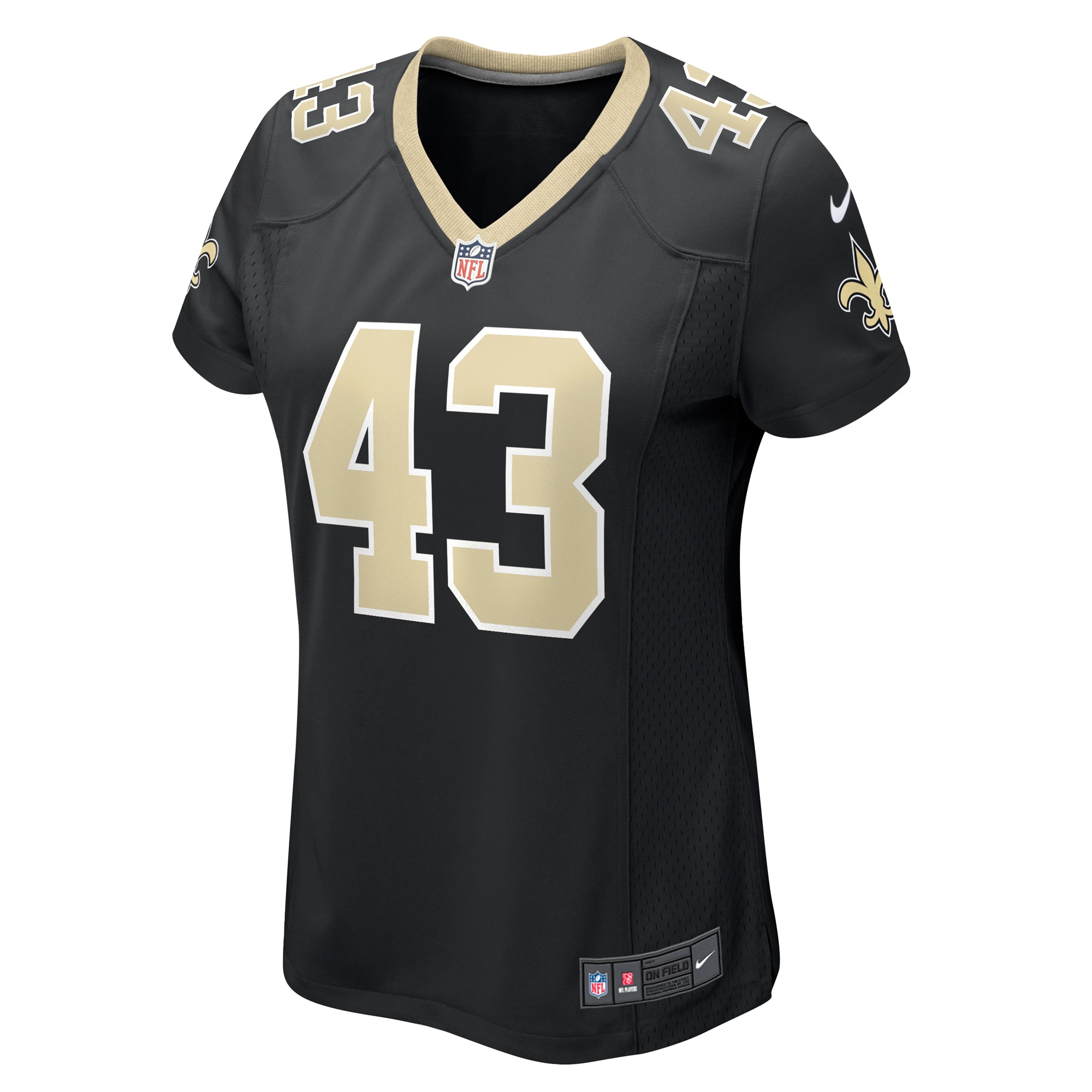 New Orleans Saints Ryan Connelly Black Team Game NFL Jersey Women's