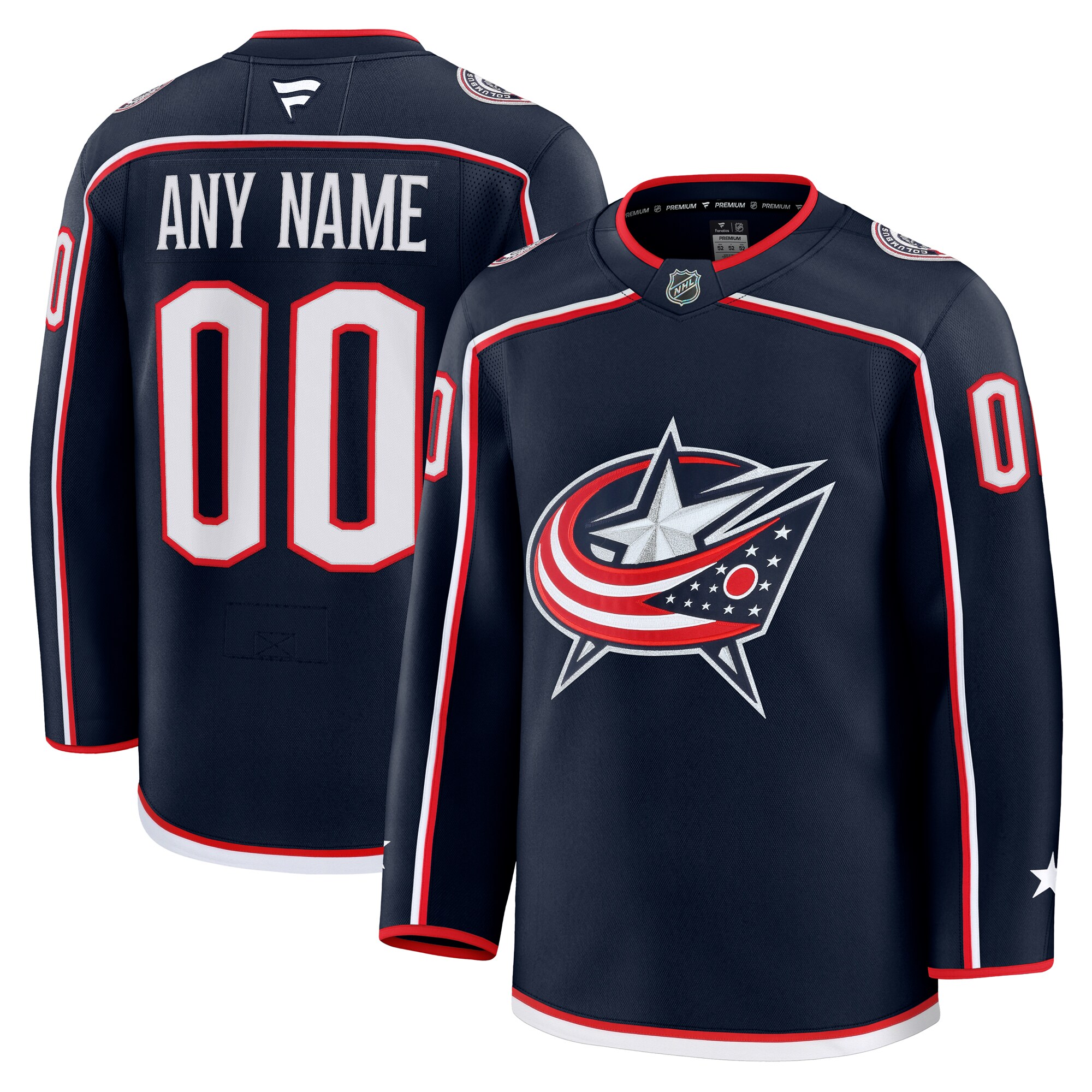 Columbus Blue Jackets Navy Home Premium Custom NHL Jersey Men's