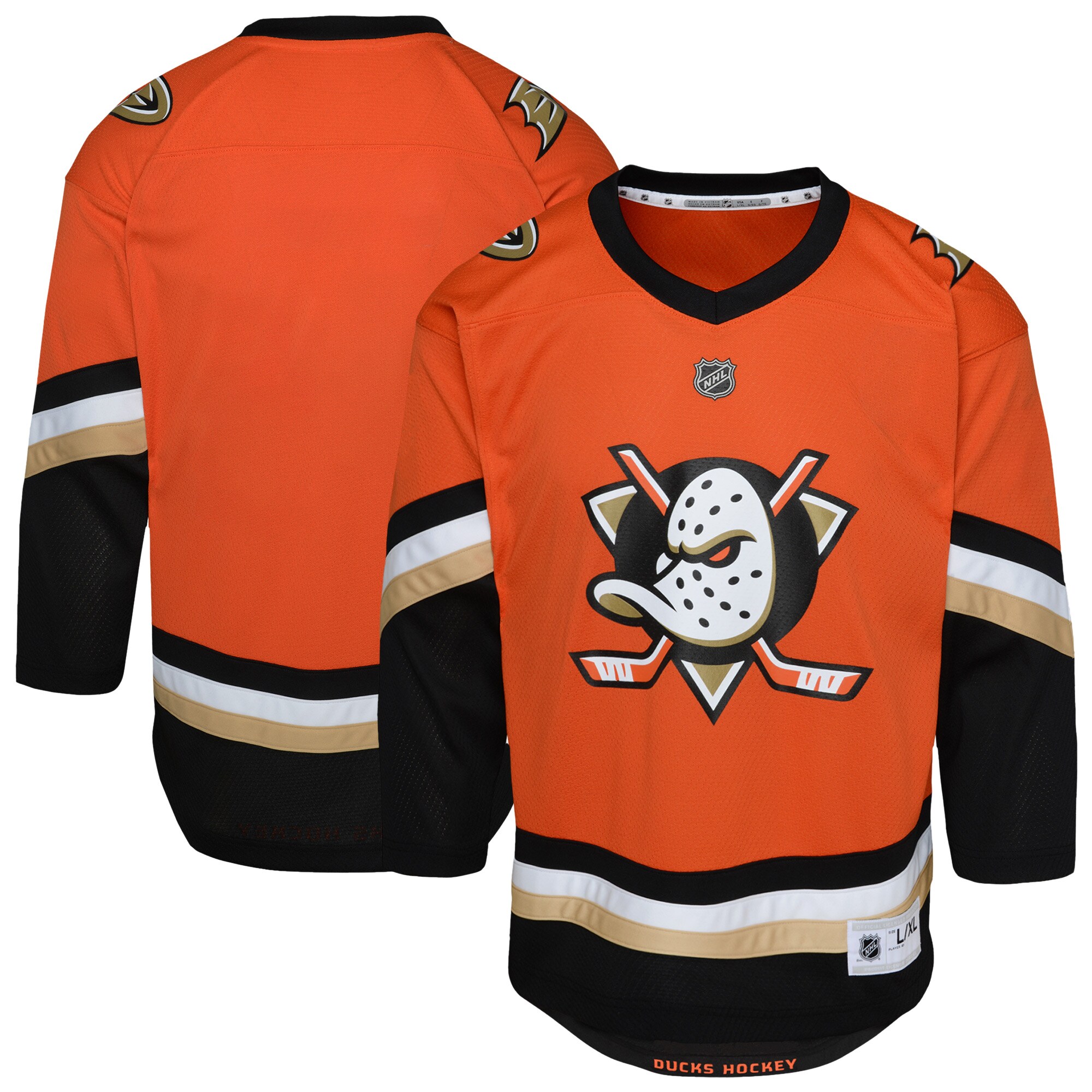 Anaheim Ducks Orange Home NHL Jersey Youth