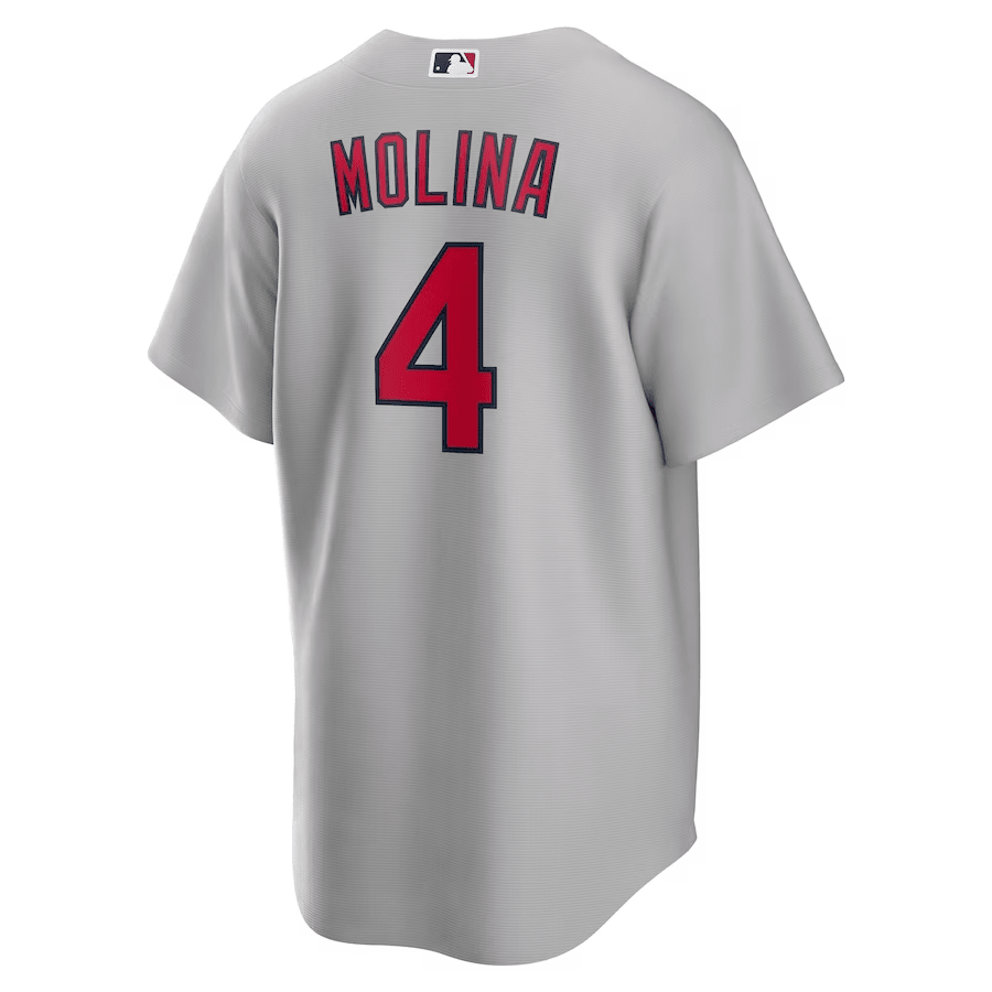 Yadier Molina 4 St. Louis Cardinals Road Gray MLB Jersey Men's