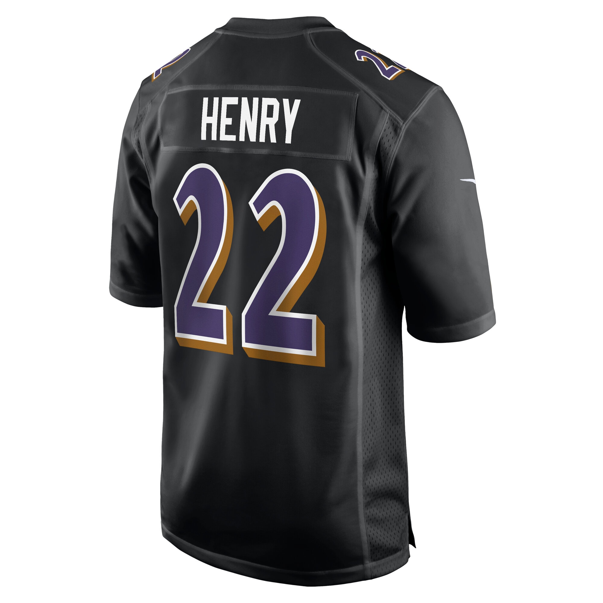 Baltimore Ravens Derrick Henry Carbon Black Fashion NFL Jersey Men's