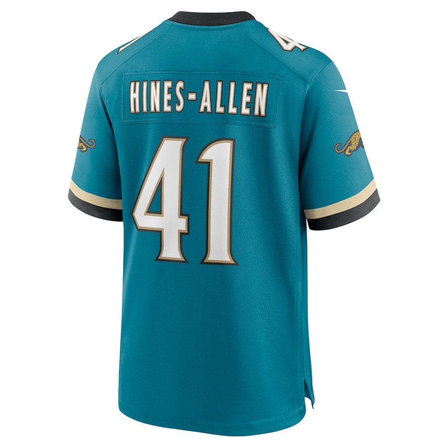 Josh Hines-Allen 41 Jacksonville Jaguars Prowler Throwback Player Game Teal NFL Jersey Men's