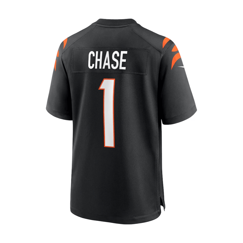 Ja'Marr Chase 1 Cincinnati Bengals 2025 Pro Bowl Patch Game Black NFL Jersey Men's
