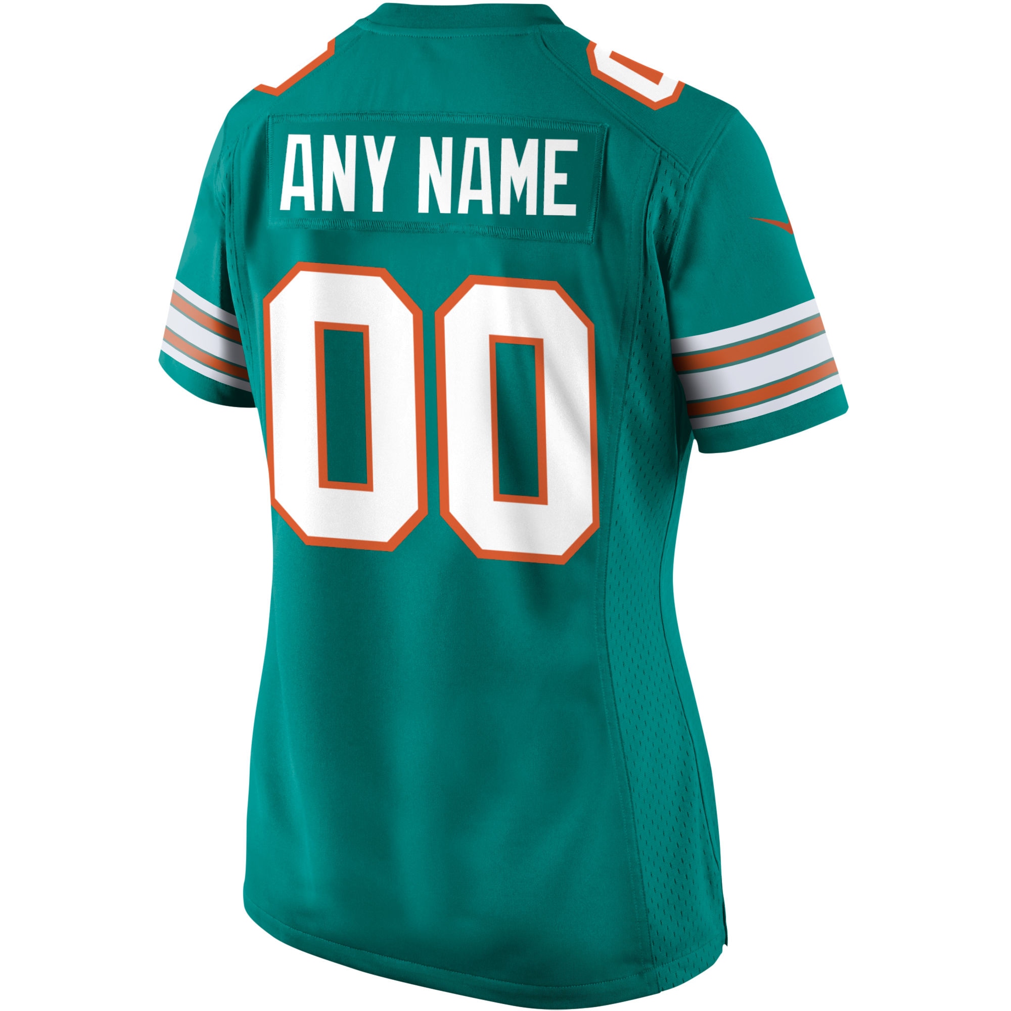 Aqua Miami Dolphins Alternate Custom Game NFL Jersey Women's