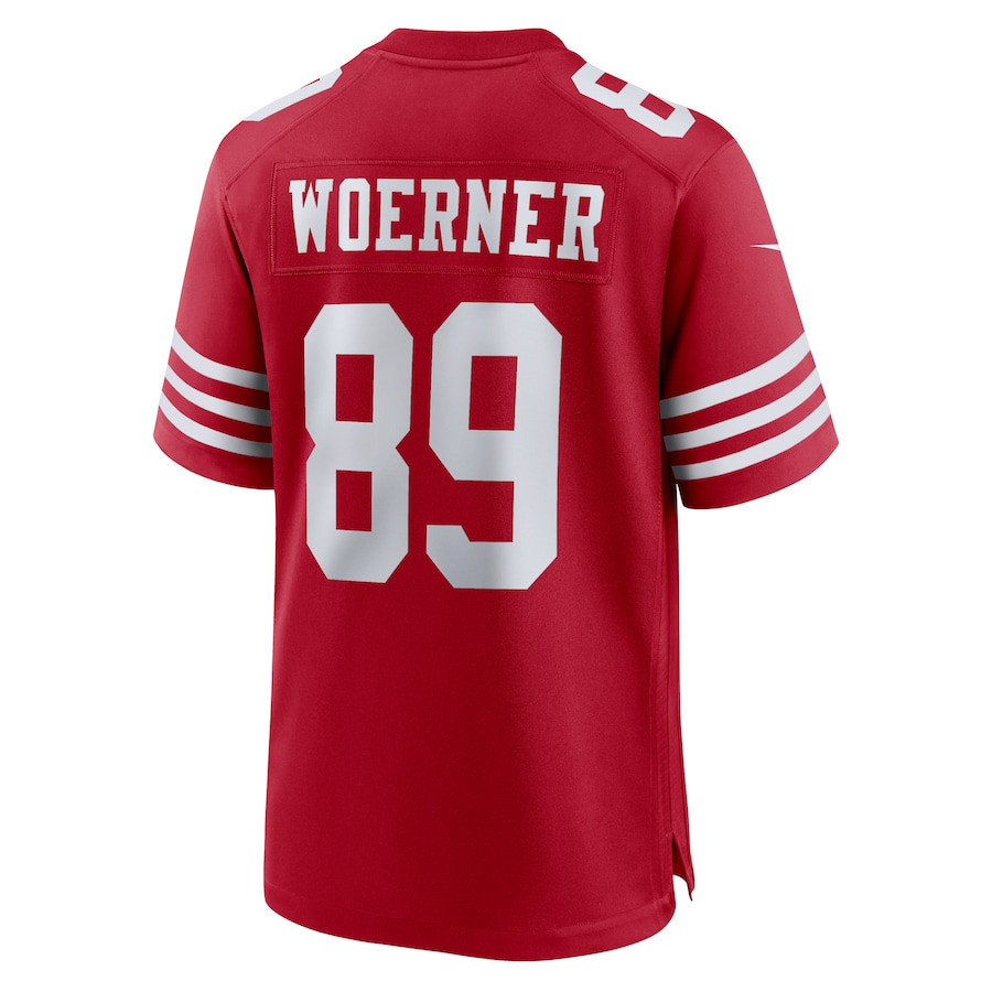 Charlie Woerner 89 San Francisco 49ers Game Scarlet NFL Jersey Men's