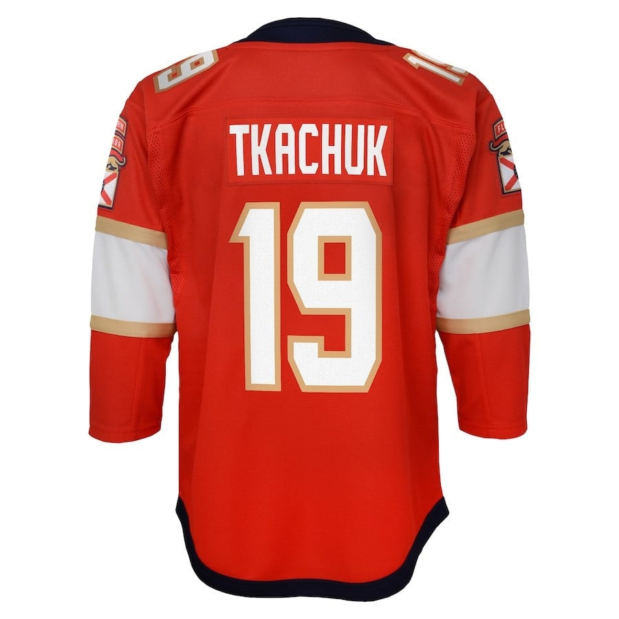 Matthew Tkachuk 19 Florida Panthers 2023 Stanley Cup Final Home Red NHL Jersey Youth