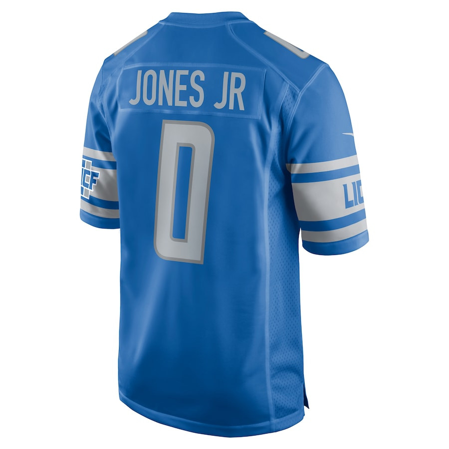 Marvin Jones Jr. 0 Detroit Lions Game Blue NFL Jersey Men's