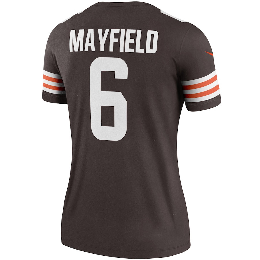 Baker Mayfield 6 Cleveland Browns Legend Brown NFL Jersey Women's