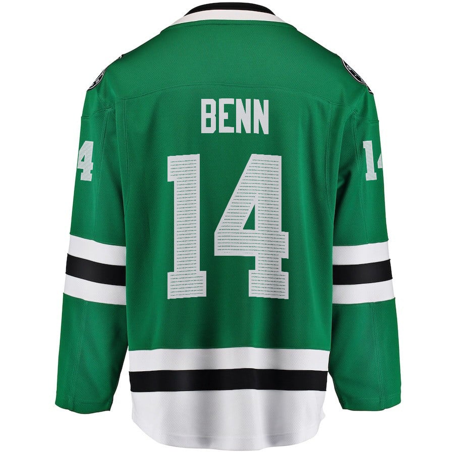Jamie Benn 14 Dallas Stars 2024 Playoffs Patch Home Green NHL Jersey Men's