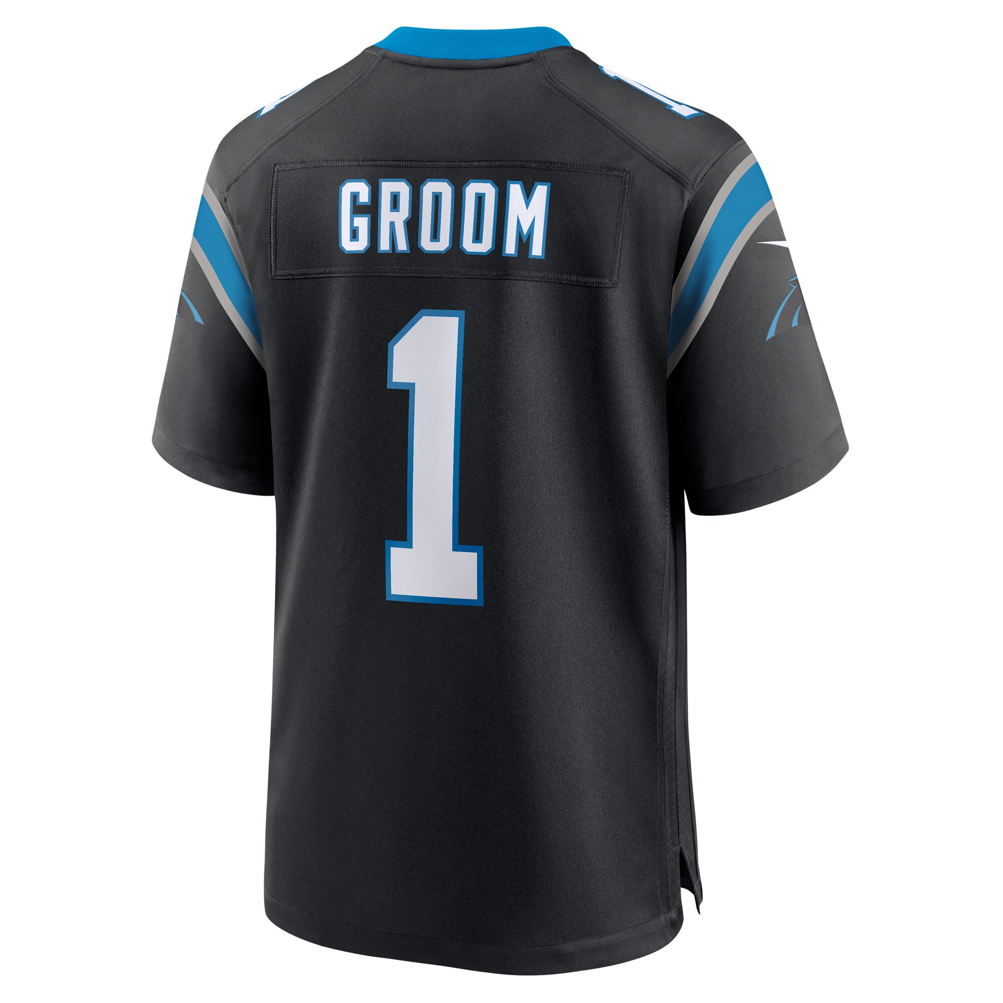 Carolina Panthers Number 1 Groom Black Game NFL Jersey Men's