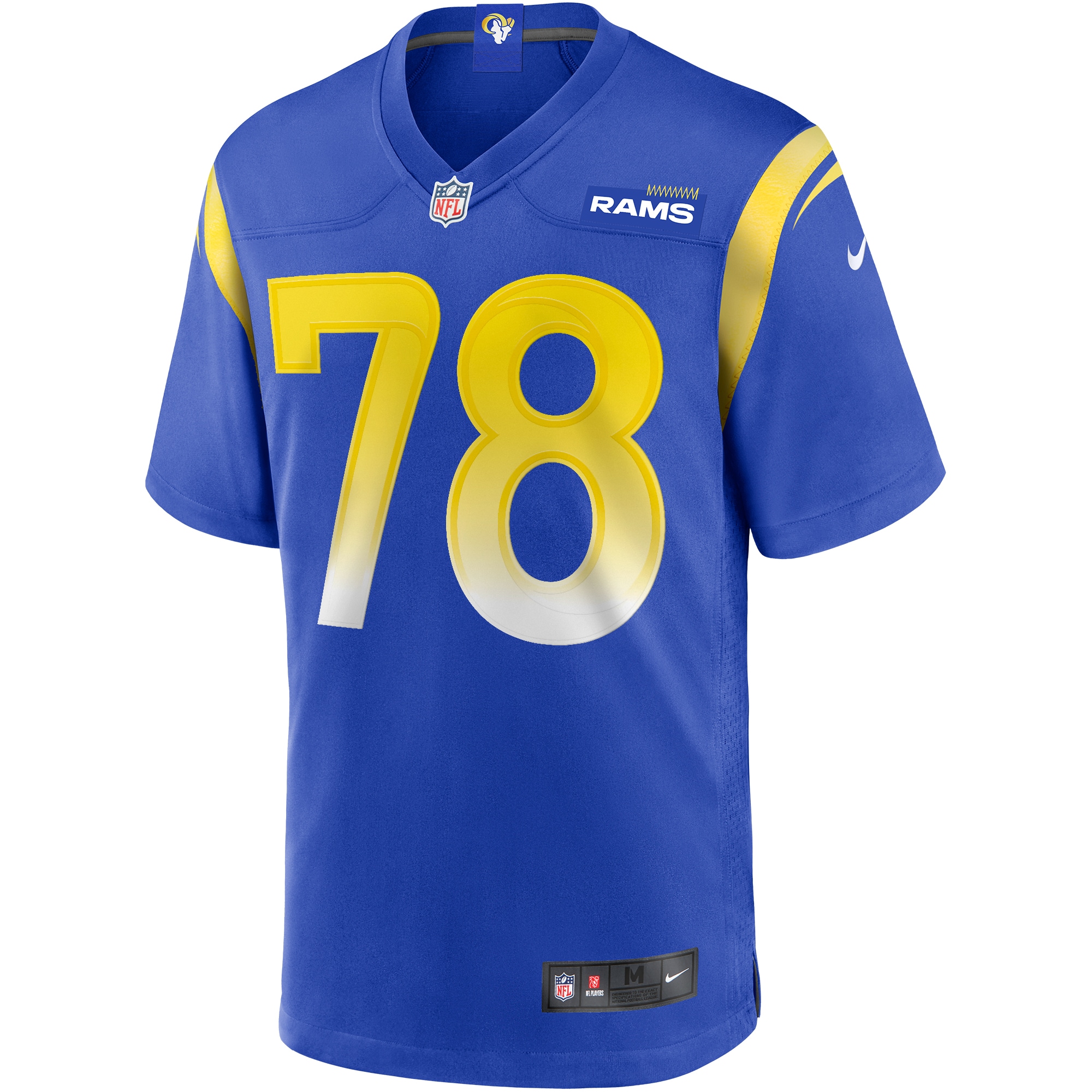 Los Angeles Rams Jackie Slater Royal Game Retired Player NFL Jersey Men's