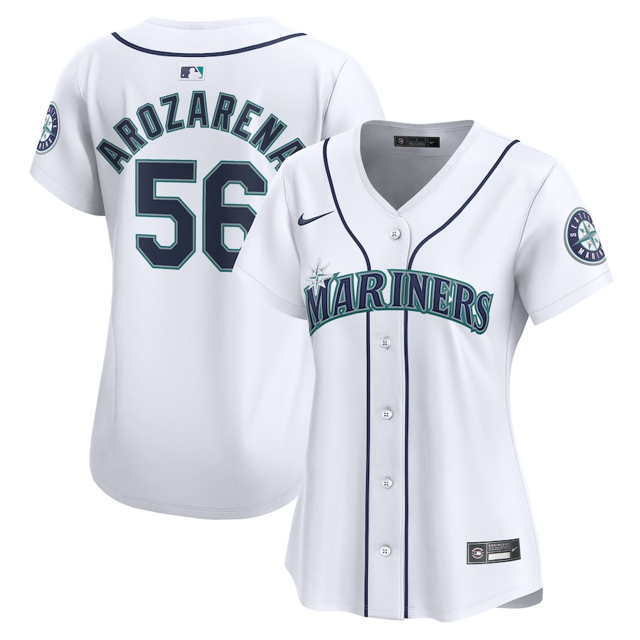Randy Arozarena 56 Seattle Mariners Home Limited Player White MLB Jersey Women's