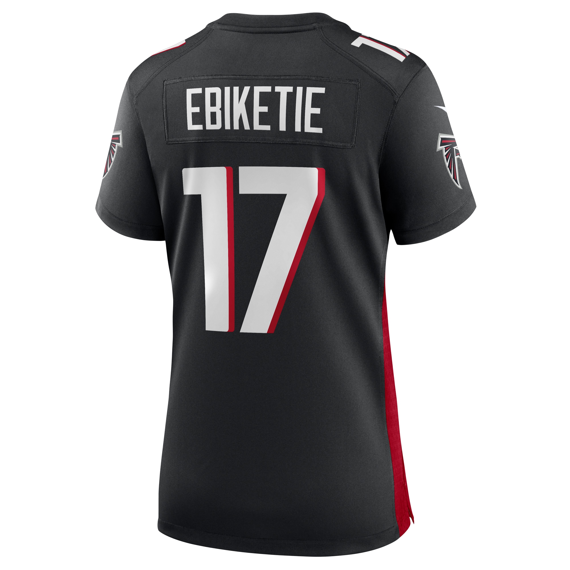 Atlanta Falcons Arnold Ebiketie Black Team Game NFL Jersey Women's