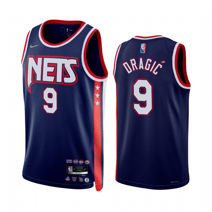 Goran Dragic 19 Brooklyn Nets Blue City Edition NBA Jersey Men's