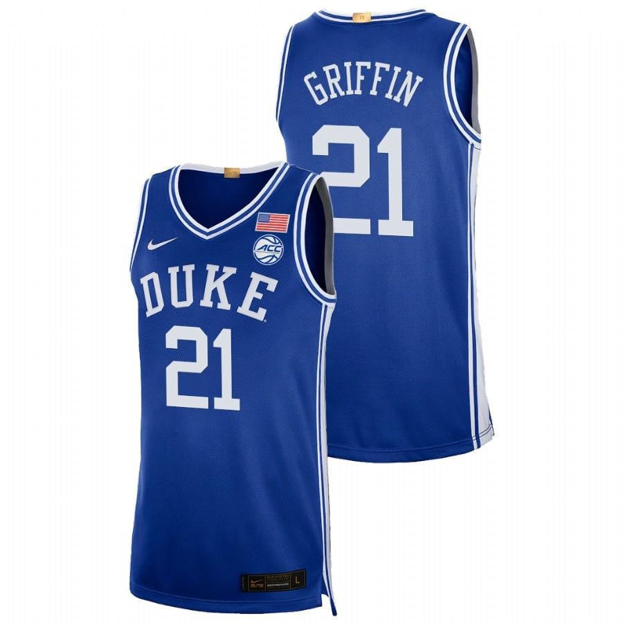 AJ Griffin 21 Royal Duke Blue Devils 2023 College NCAA Jersey Men's