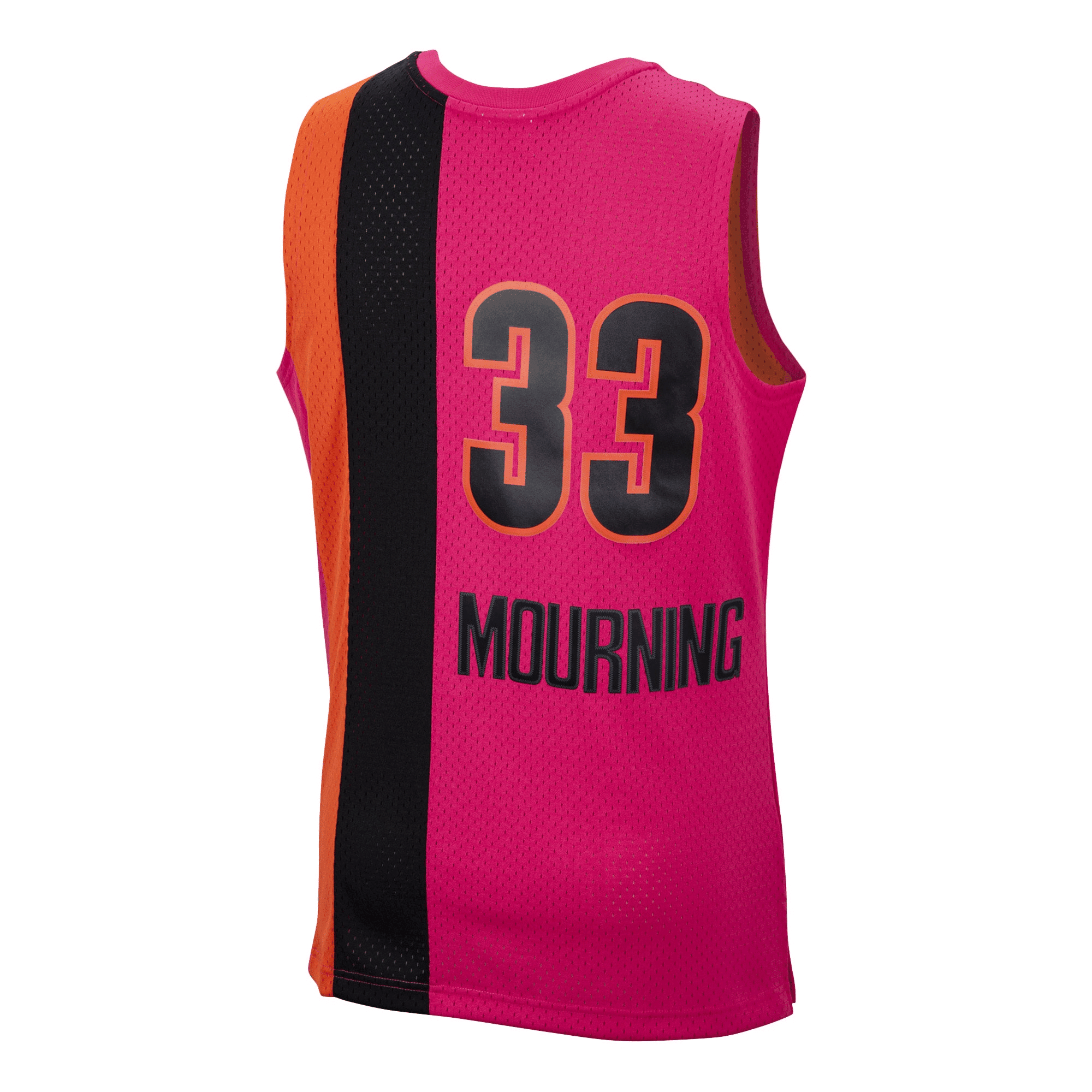 Alonzo Mourning Miami Heat Mitchell Ness 2005-06 Hardwood Classics Reload Swingman Pink NBA Jersey Men's