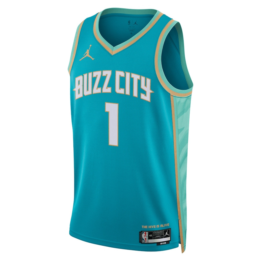 LaMelo Ball 1 Charlotte Hornets 2023/24 City Edition Swingman Teal NBA Jersey Men's
