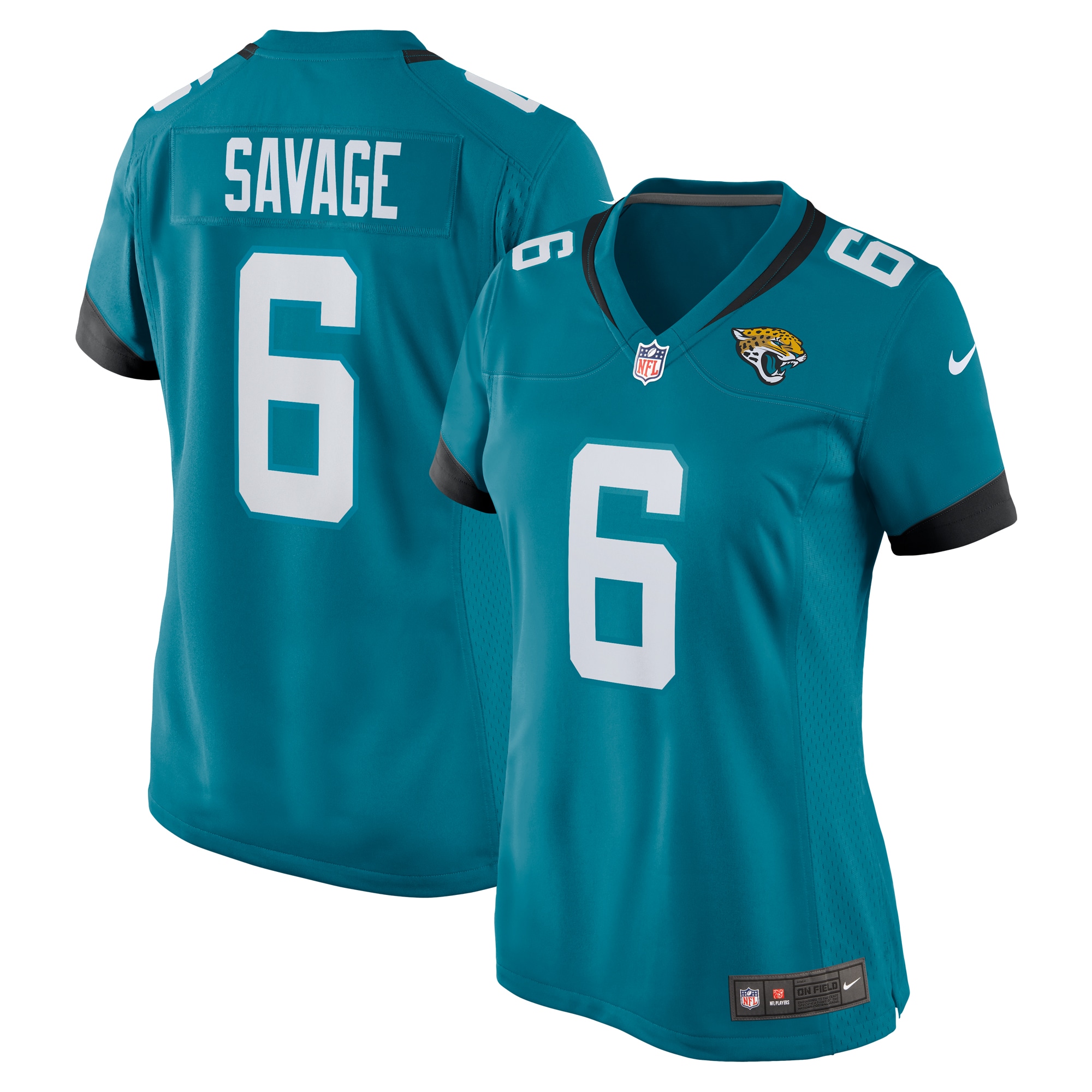 Jacksonville Jaguars Darnell Savage Teal Team Game NFL Jersey Women's