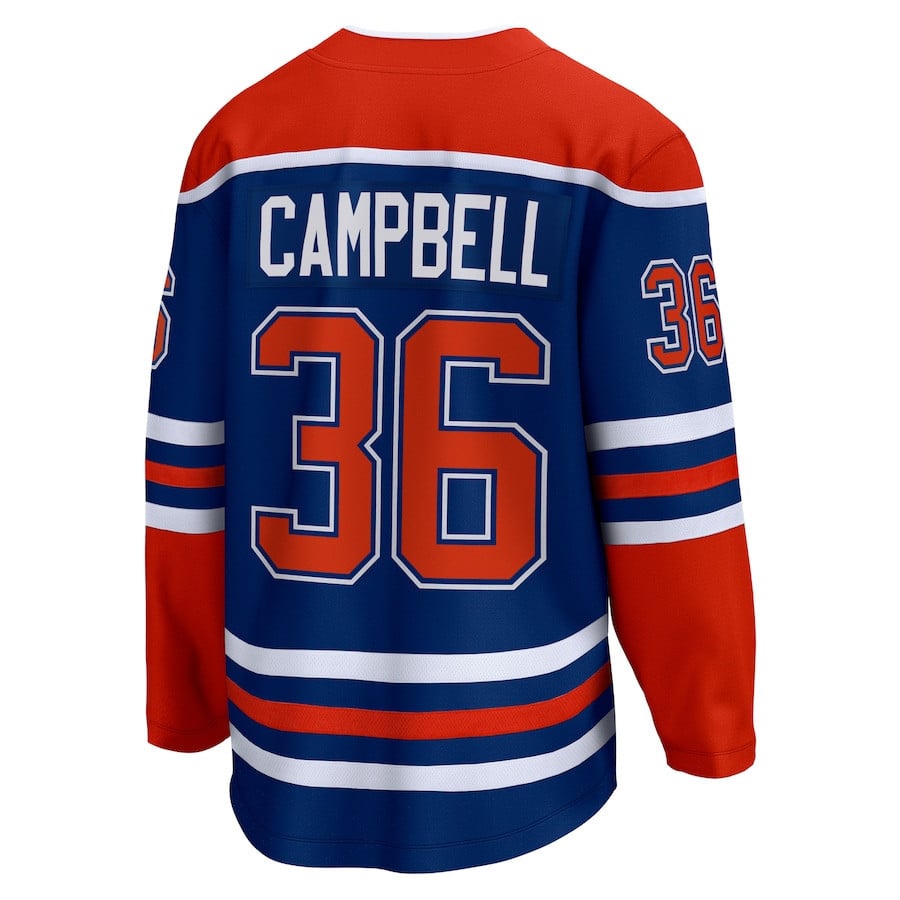 Jack Campbell 36 Edmonton Oilers Home Breakaway Men NHL Jersey Men's