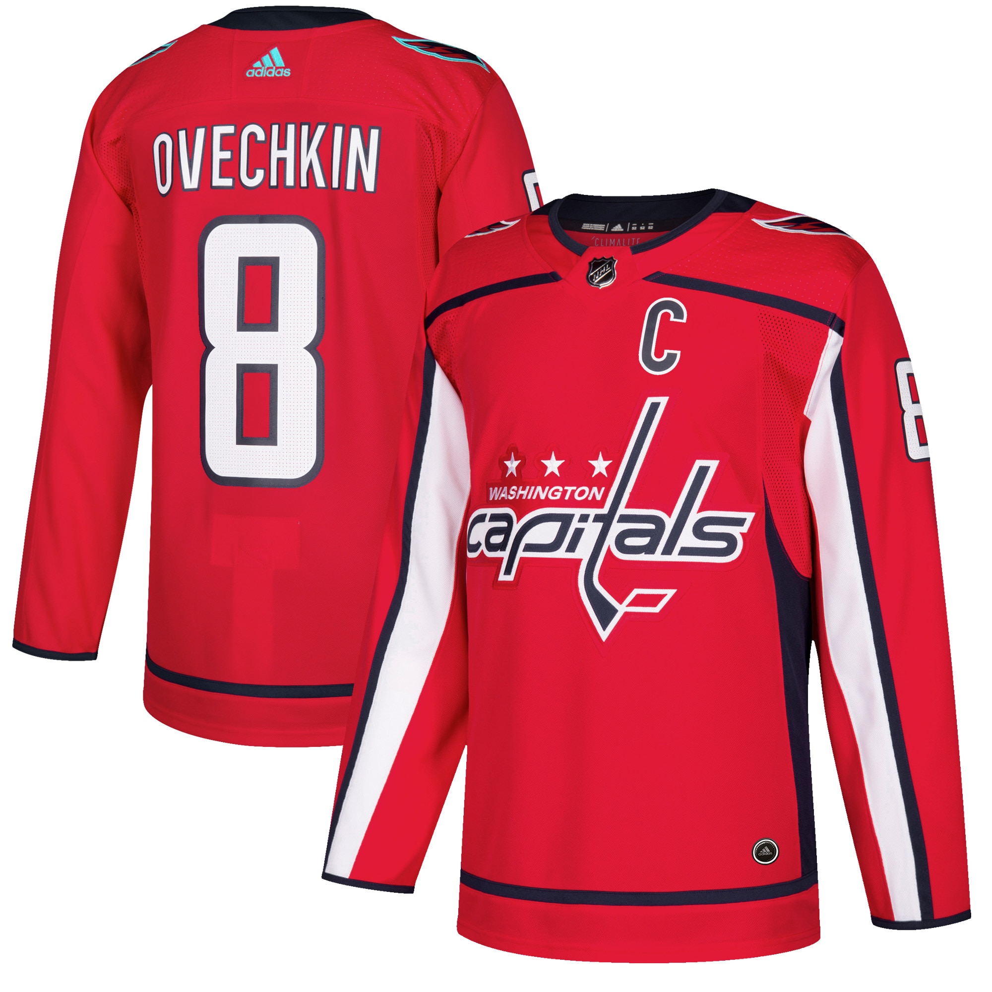 Washington Capitals Alexander Ovechkin Red Player NHL Jersey Men's