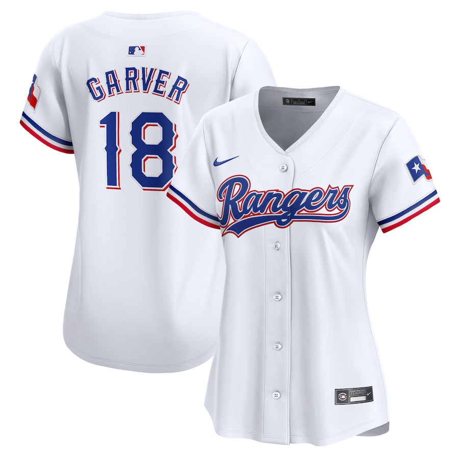 Mitch Garver 18 Texas Rangers Home Limited Player White MLB Jersey Women's