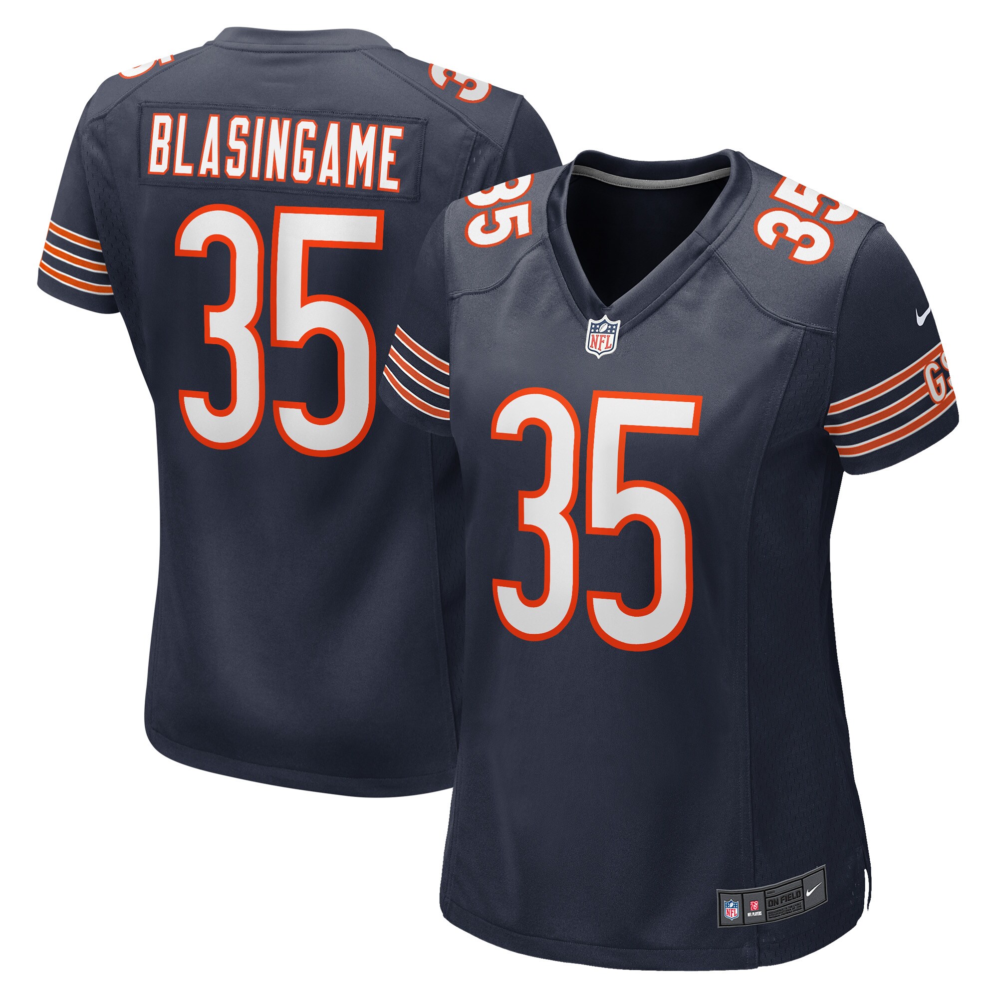 Chicago Bears Khari Blasingame Navy Game Player NFL Jersey Women's