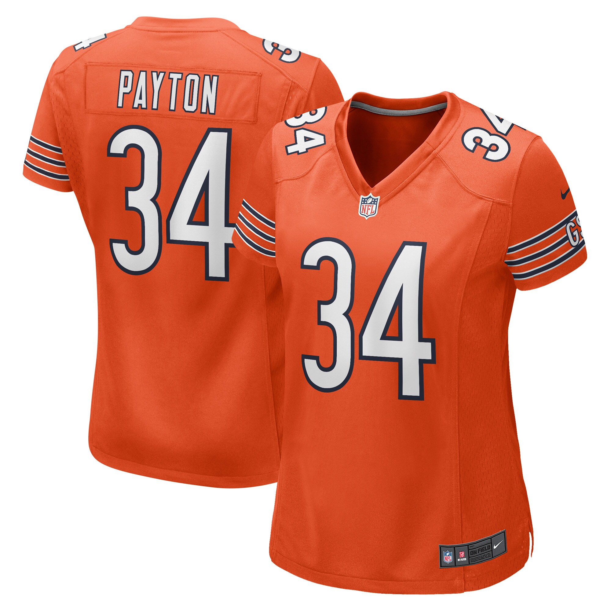 Chicago Bears Walter Payton Orange Retired Player NFL Jersey Women's