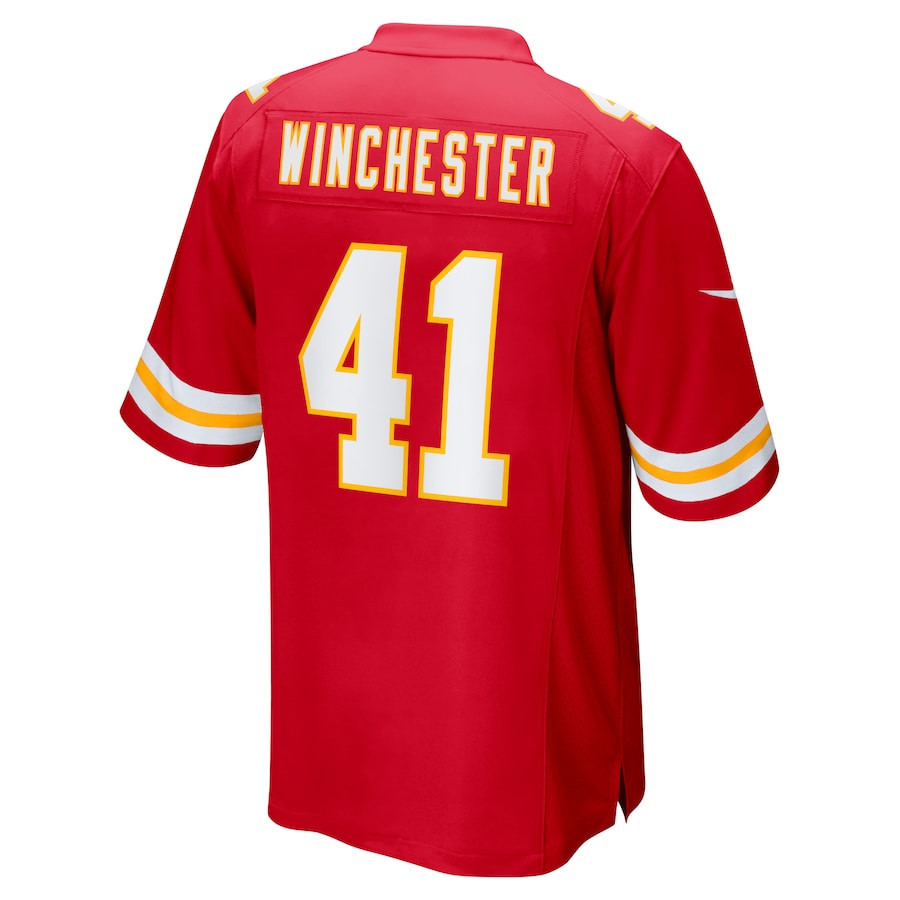 James Winchester #41 Kansas City Chiefs Super Bowl LIX Red NFL Jersey Youth
