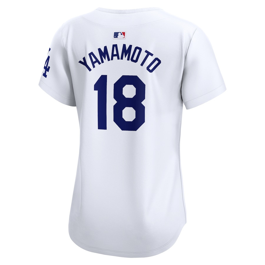 Yoshinobu Yamamoto 18 Los Angeles Dodgers 2024 World Series Limited Player White MLB Jersey Women's