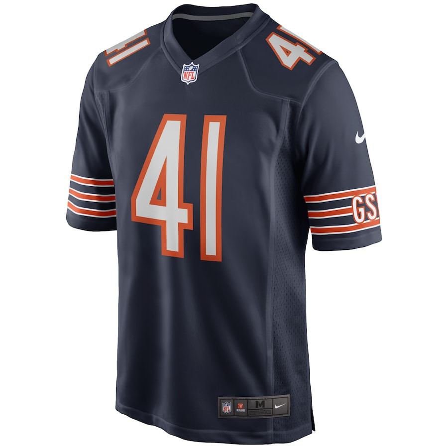 Brian Piccolo 41 Chicago Bears Game Retired Navy NFL Jersey Men's