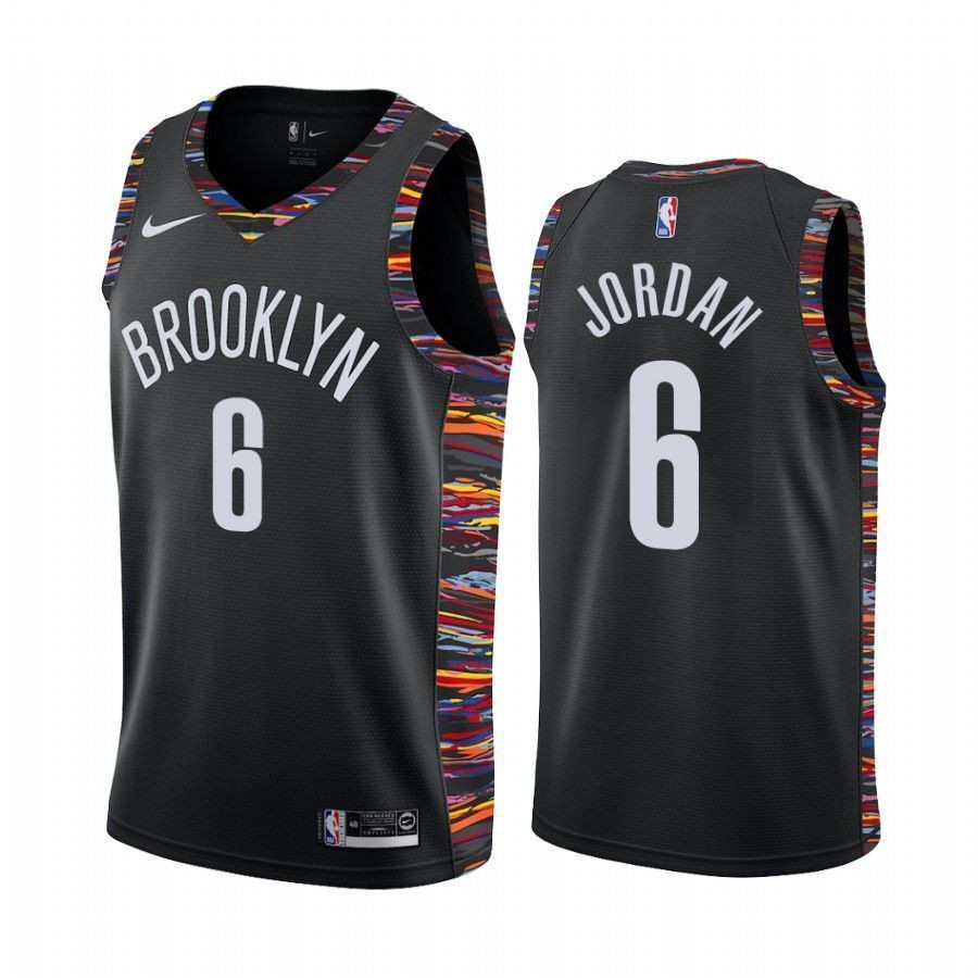 Brooklyn Nets Deandre Jordan 6 City NBA Jersey Men's