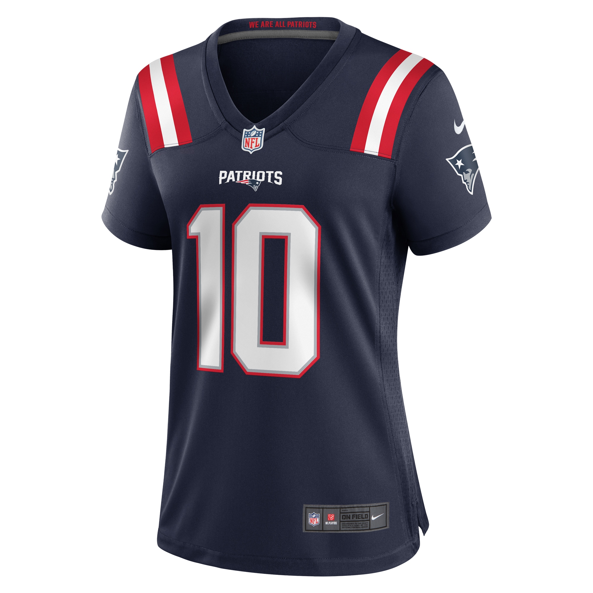 New England Patriots Drake Maye Navy Player Game NFL Jersey Women's