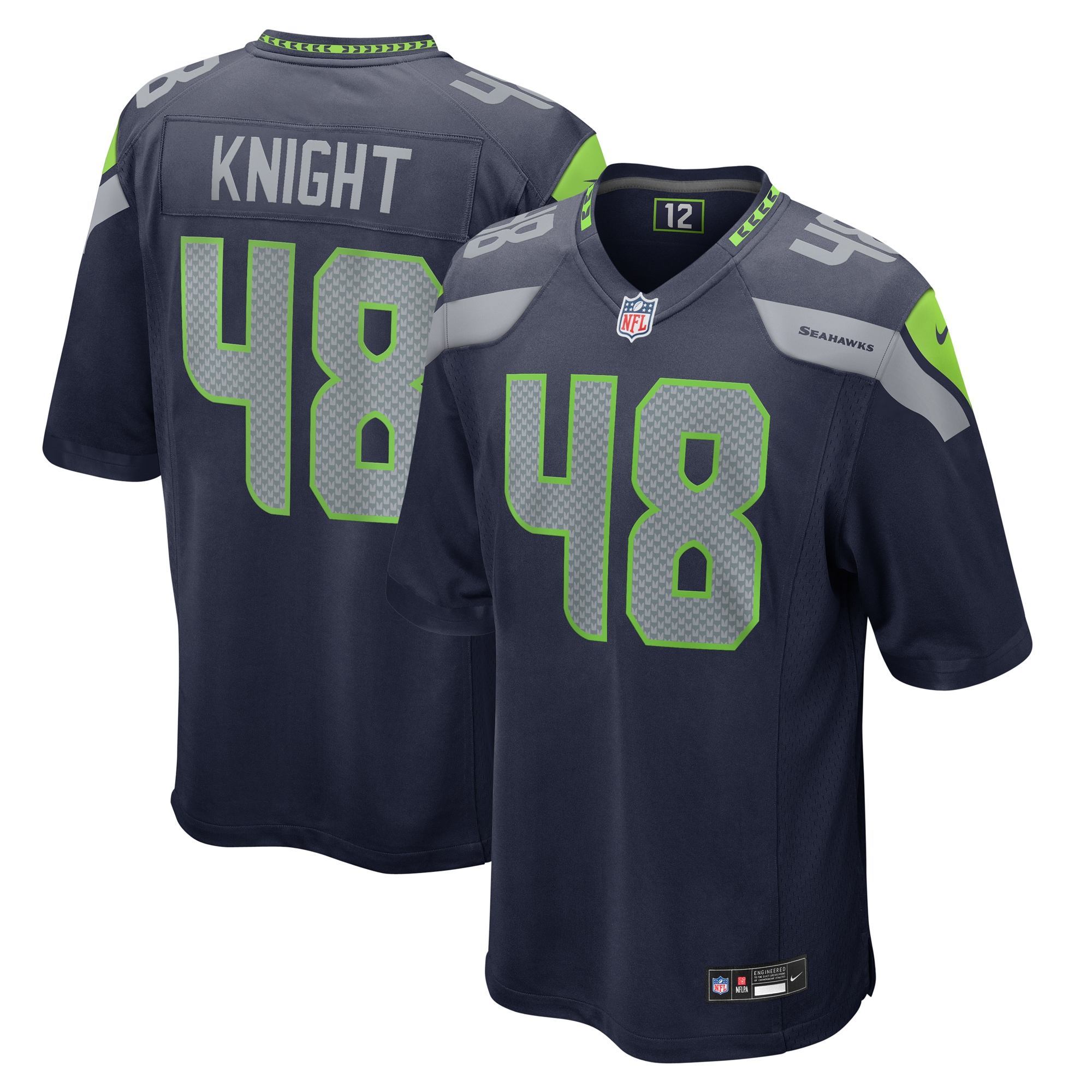 Seattle Seahawks Tyrice Knight College Navy Game NFL Jersey Men's