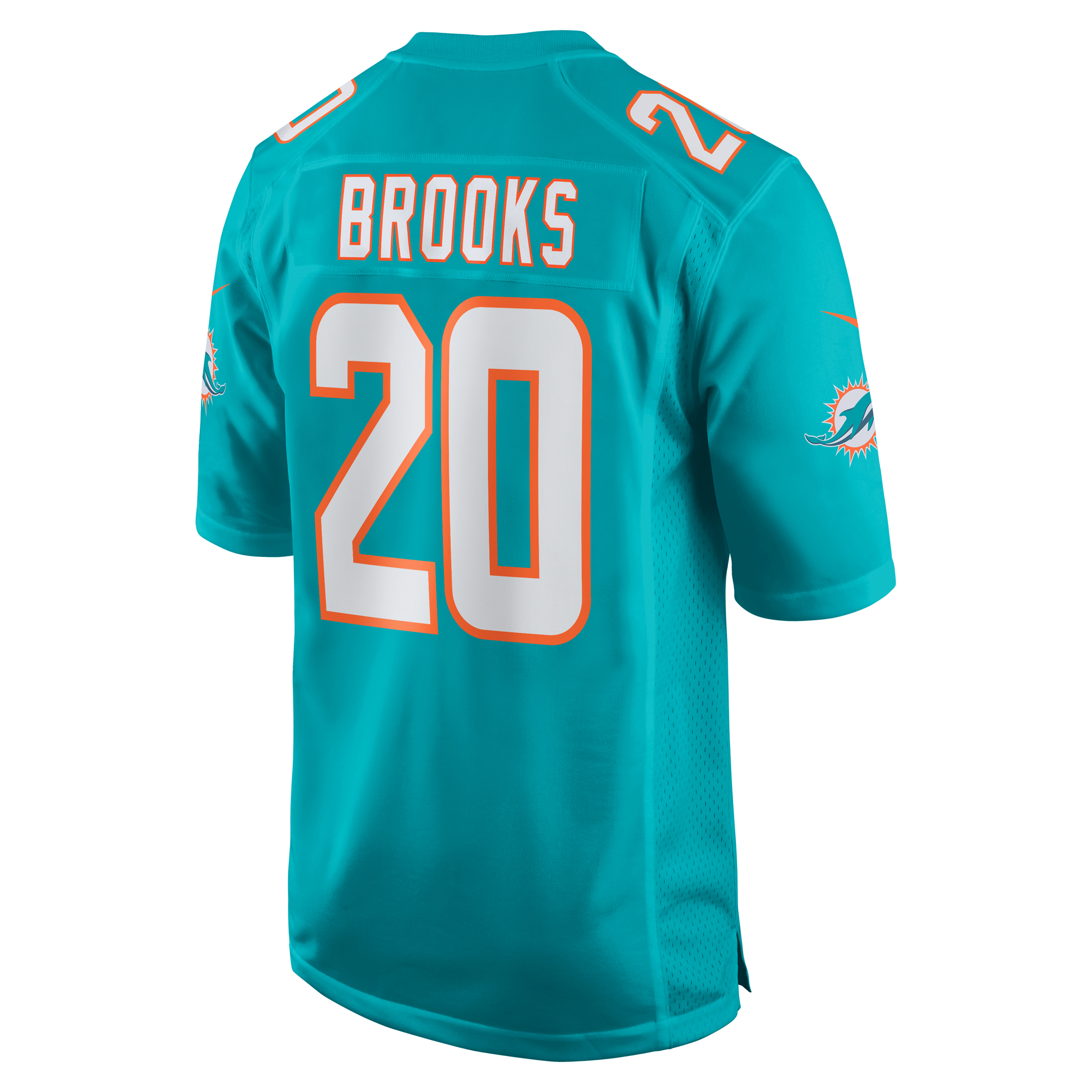 Miami Dolphins Jordyn Brooks Aqua Game NFL Jersey Men's