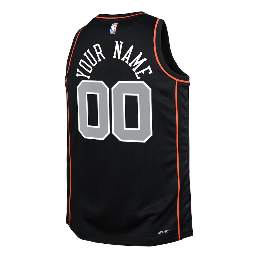 Detroit Pistons 2023/24 City Edition Swingman Custom Black NBA Jersey Youth
