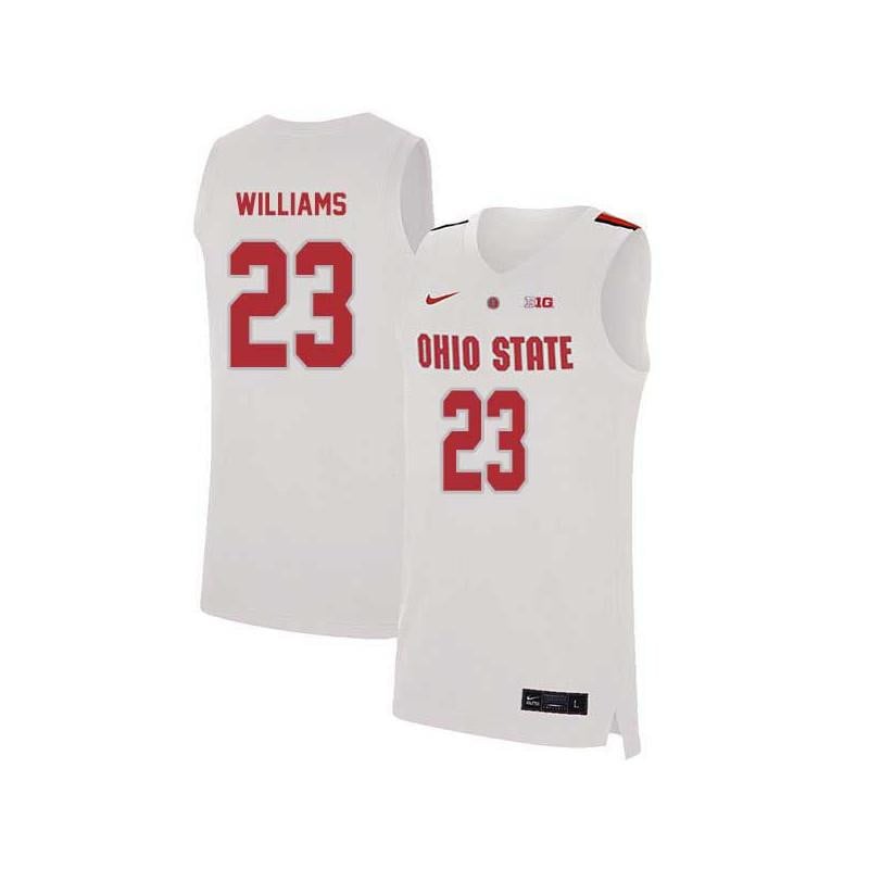 23 Amir William White Elite Ohio State Buckeyes NCAA Jersey Men's