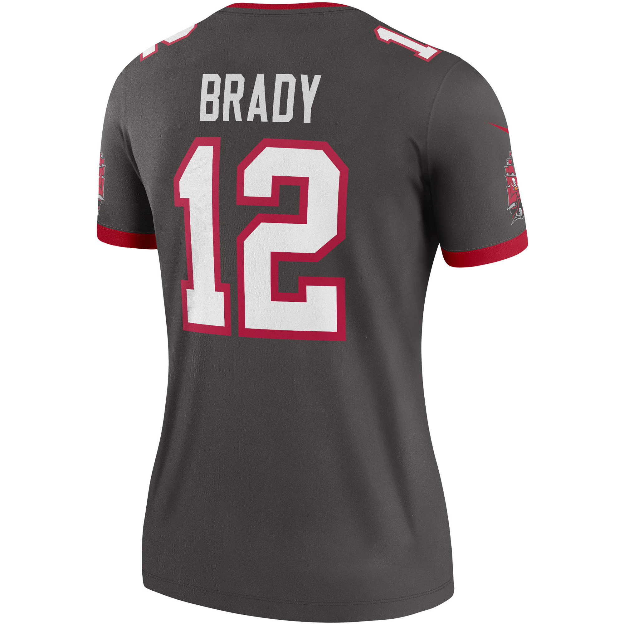 Tampa Bay Buccaneers Tom Brady Pewter Alternate Legend Player Performance Top NFL Jersey Women's