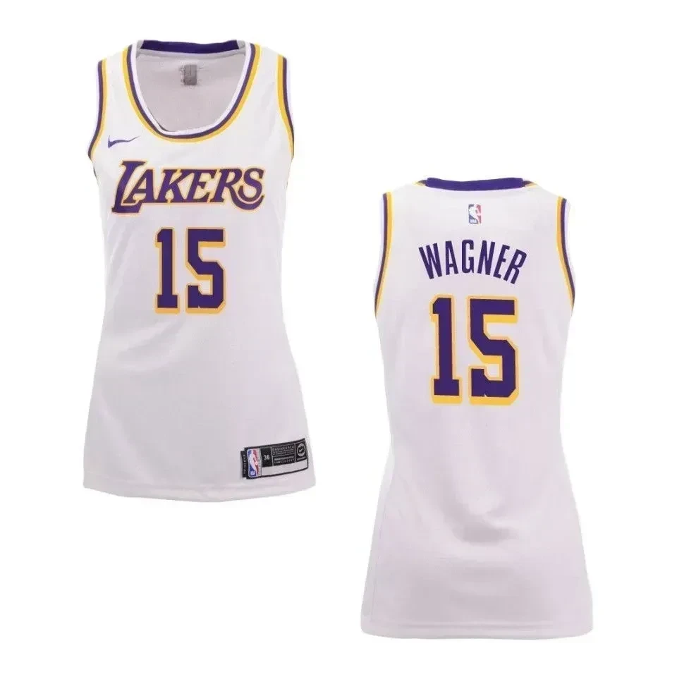 Los Angeles Lakers 15 Moritz Wagner Association Swingman White NBA Jersey Women's