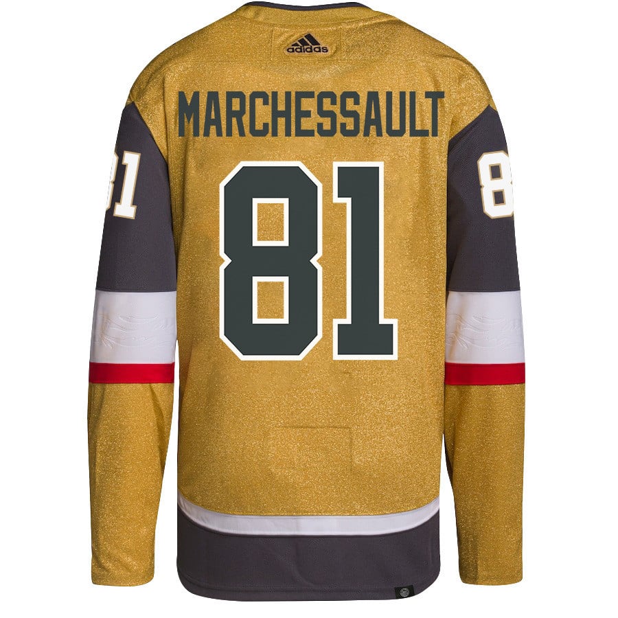 Jonathan Marchessault 81 Vegas Golden Knights Stanley Cup 2023 Final Patch Home Breakaway Gold NHL Jersey Men's
