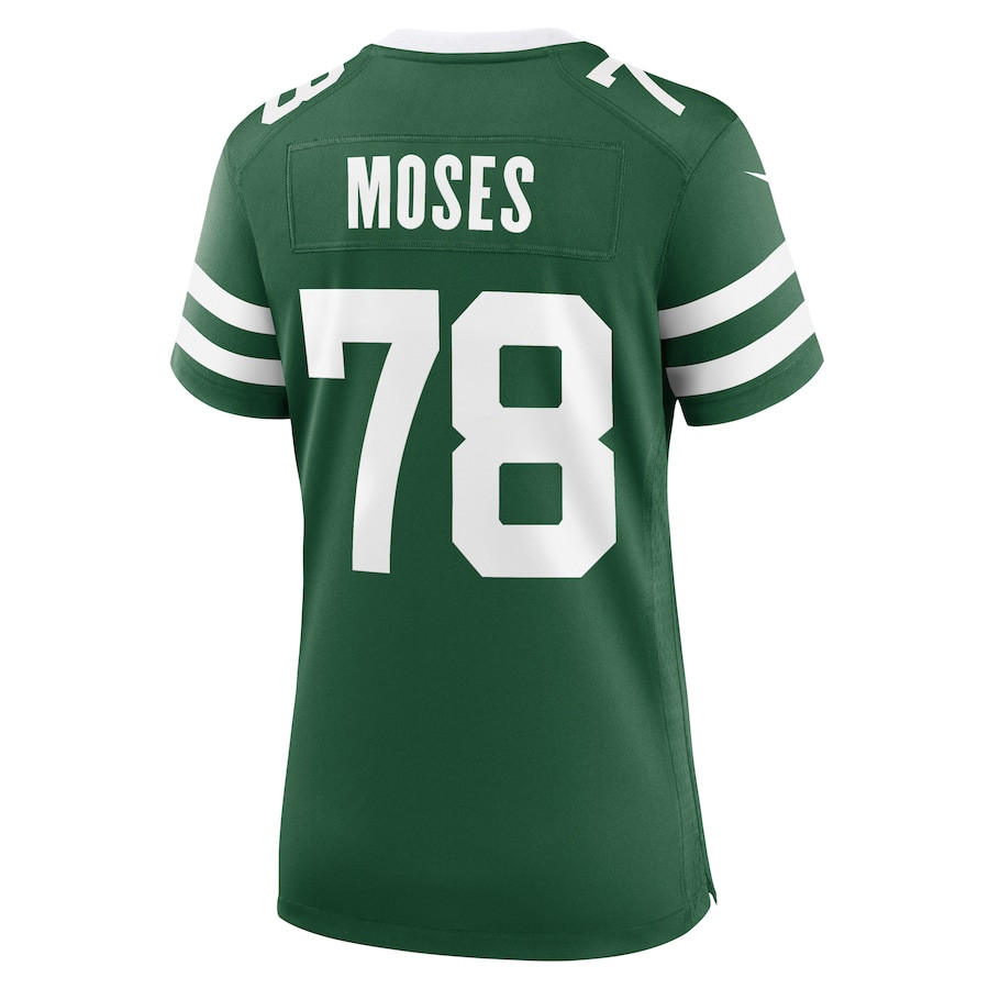 Morgan Moses 78 New York Jets Team Game Legacy Green NFL Jersey Women's