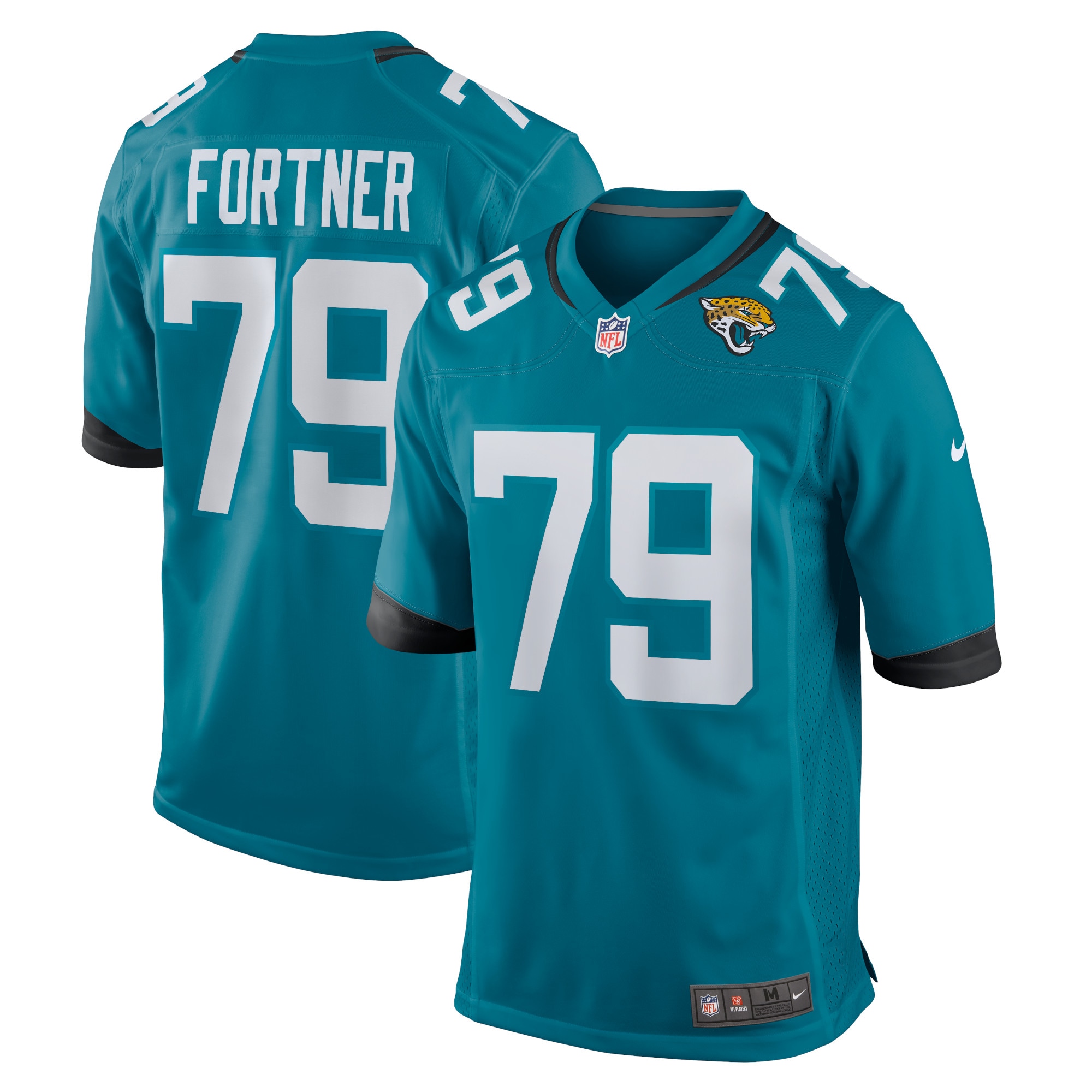 Jacksonville Jaguars Luke Fortner Teal Game NFL Jersey Men's