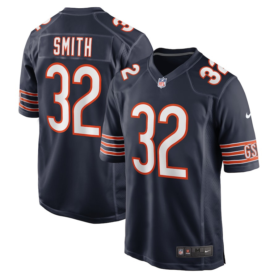 Terell Smith 32 Chicago Bears Game Navy NFL Jersey Men's