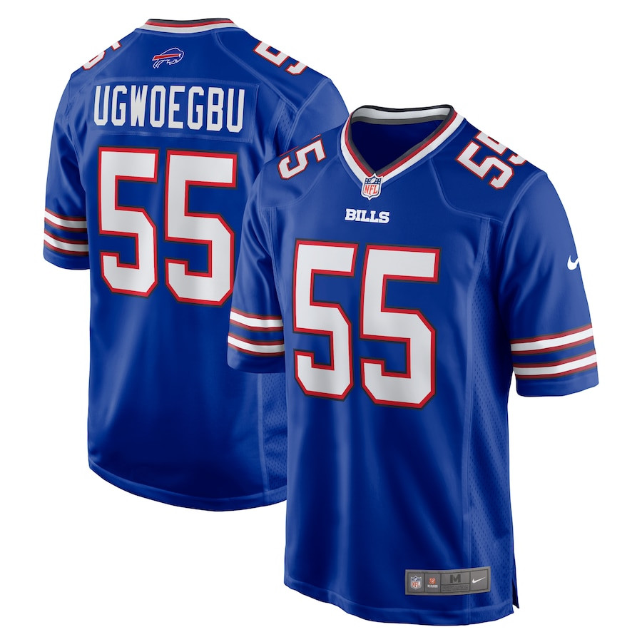 David Ugwoegbu 55 Buffalo Bills Game Royal NFL Jersey Men's