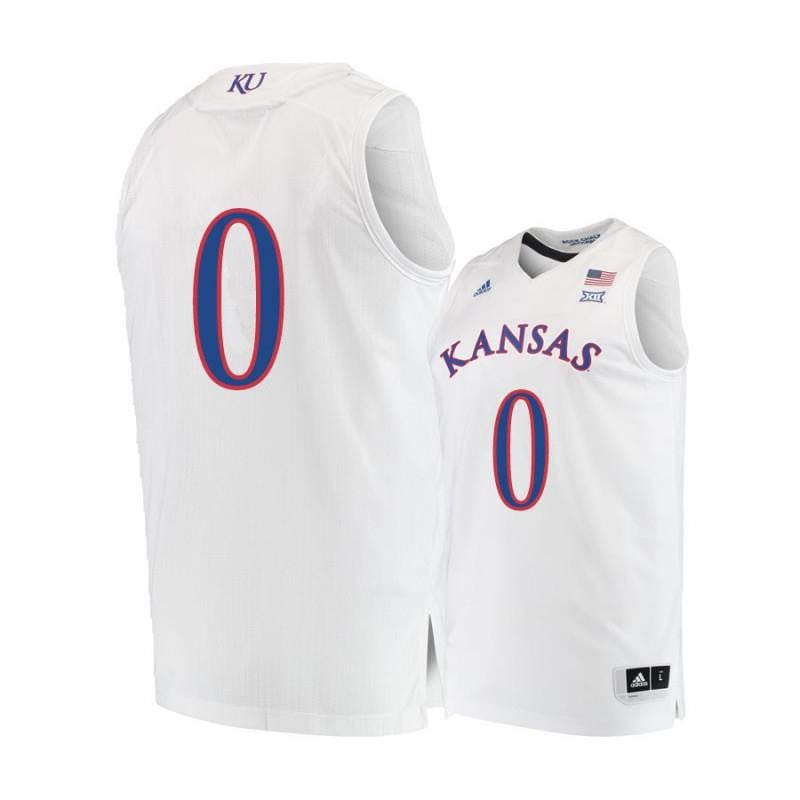 0 Frank Maso White Kansas Jayhawks NCAA Jersey Men's